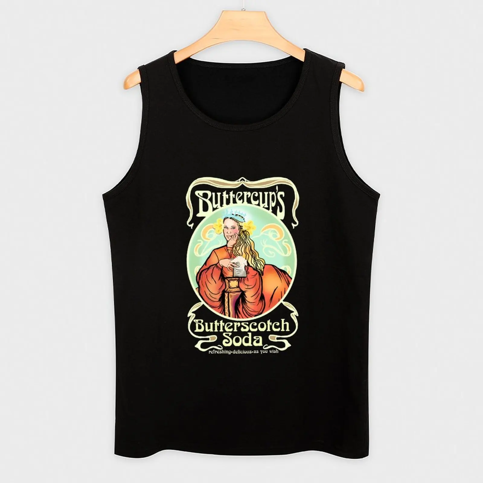 Фото Топ-майка Buttercup's Butterscotch Soda: гибкая, удобная, из эластичной ткани, для повседневной носки №3