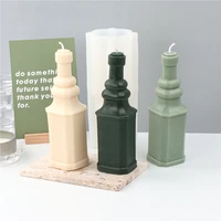 new silicone wine bottle candle mold perfume bottle aromatherapy vase plaster children graffiti model decorative props