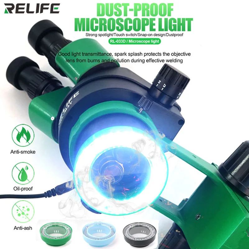 

RL-033D Snap-on Microscope Light Source Dustproof Light Source Strong Condensing Light Light Touch to Turn on the Light LED