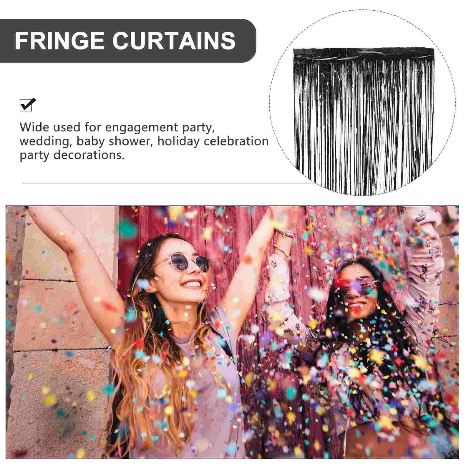 2 шт. занавеска от дождя серебряная фольга бахрома фон декор для вечеринки