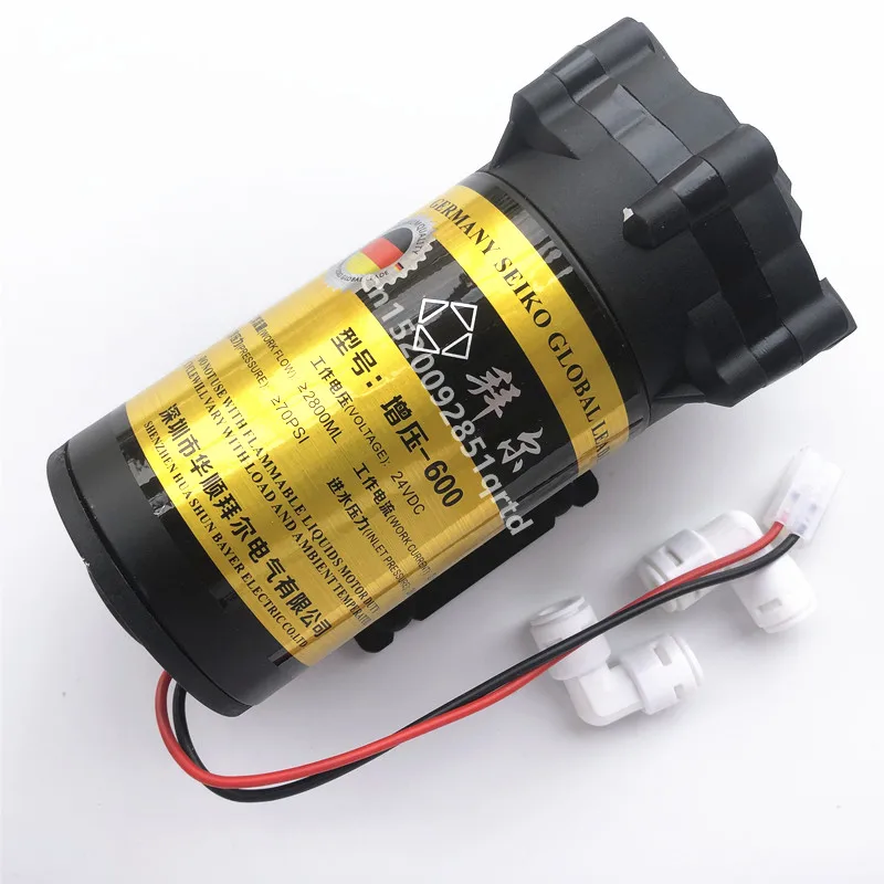 

600Gpd Diaphragm Booster Pump 24V High Pressure Pump for Water Purifier Parts Water Water Filter Parts Reverse Osmosis System