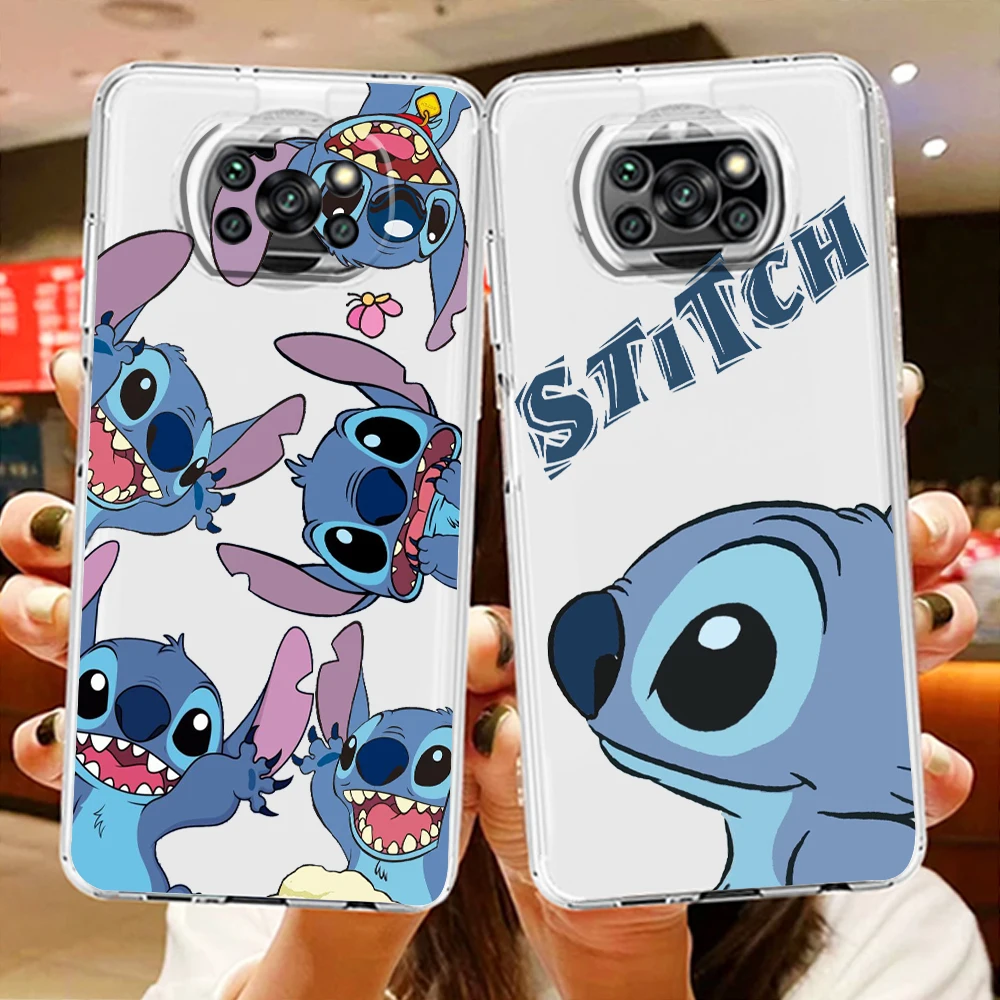 

Lilo & Stitch Disney Cute Phone Case For Xiaomi Mi Poco X4 X3 NFC F4 F3 GT M4 M3 M2 X2 F2 F1 Pro C3 5G Civi Transparent TPU