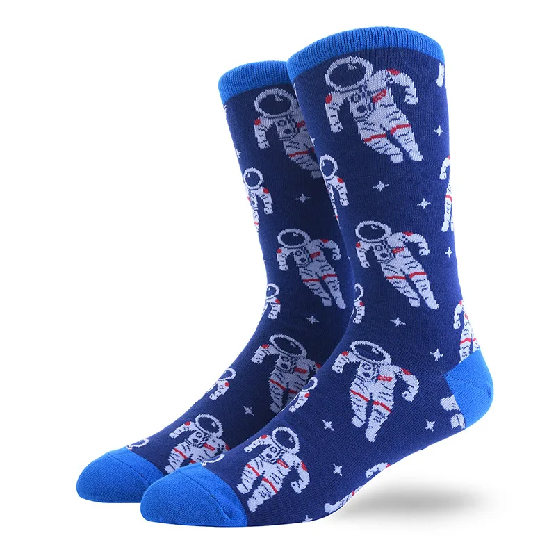 Мужские носки Космос счастливое смешное Космос мужские астронавты Вселенная Космос короткие носки для мужчин