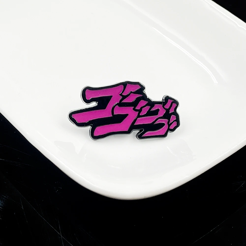 

Anime JoJos Bizarre Adventure Letter Brooch Metal Enamel Pin Badge For Women Men Clothes Backpack Accessories Lapel Pin