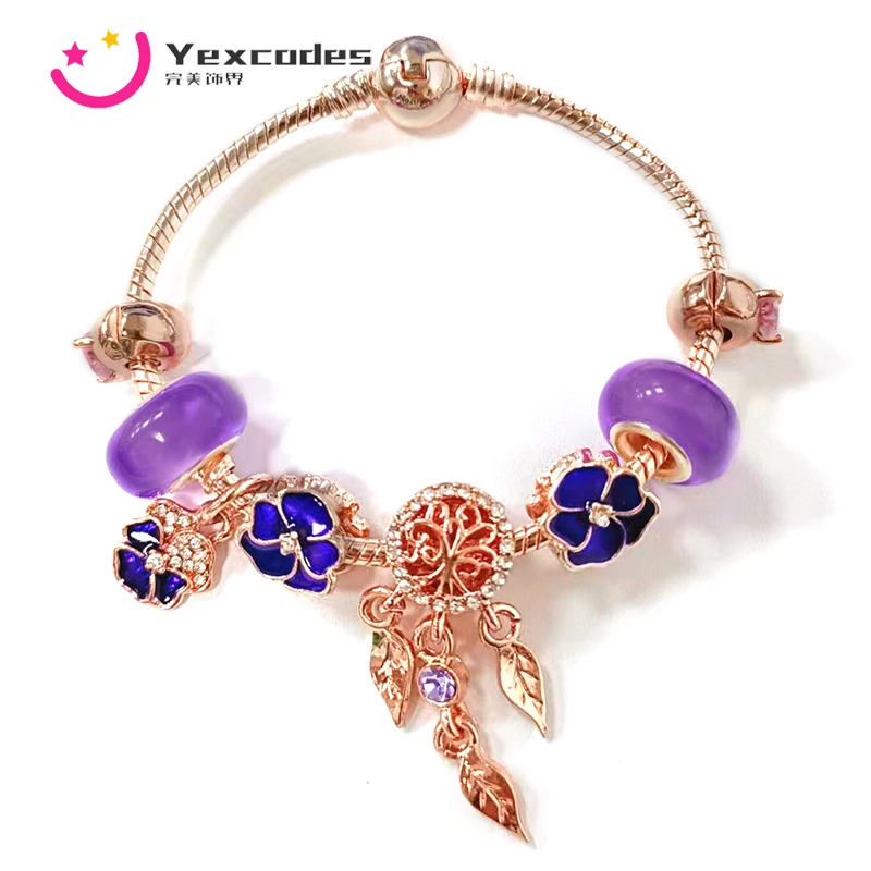 

Изящный розовый Золотой Хрустальный зажим Ловец снов кисточка перо круглый бисерный браслет и браслет элегантные ювелирные изделия для женщин LO2022