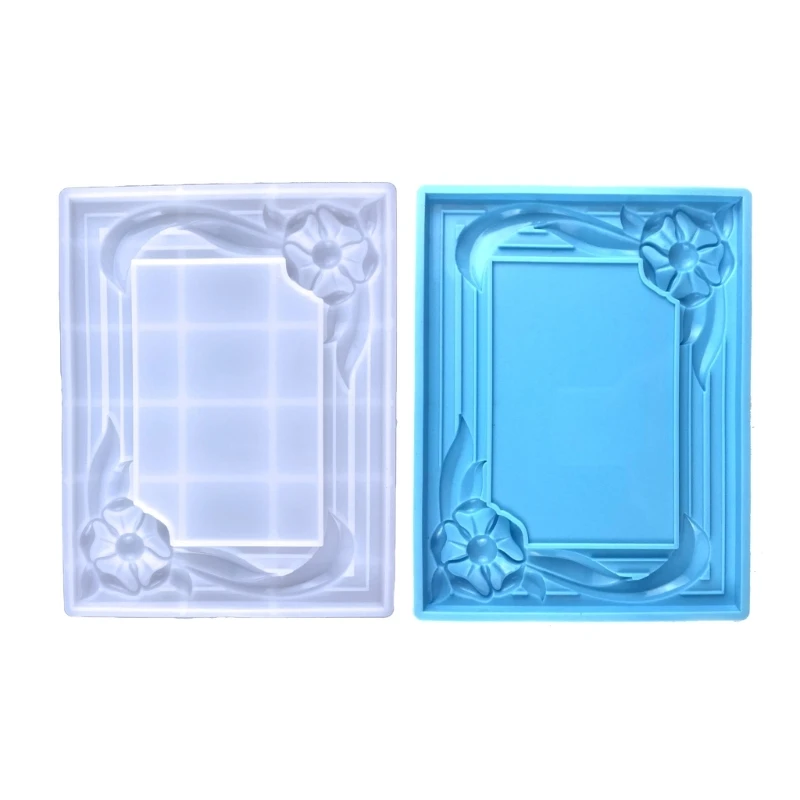 

652F Epoxy Square Photo Frame Silicone Mold Ornaments Mold for Home Decoration