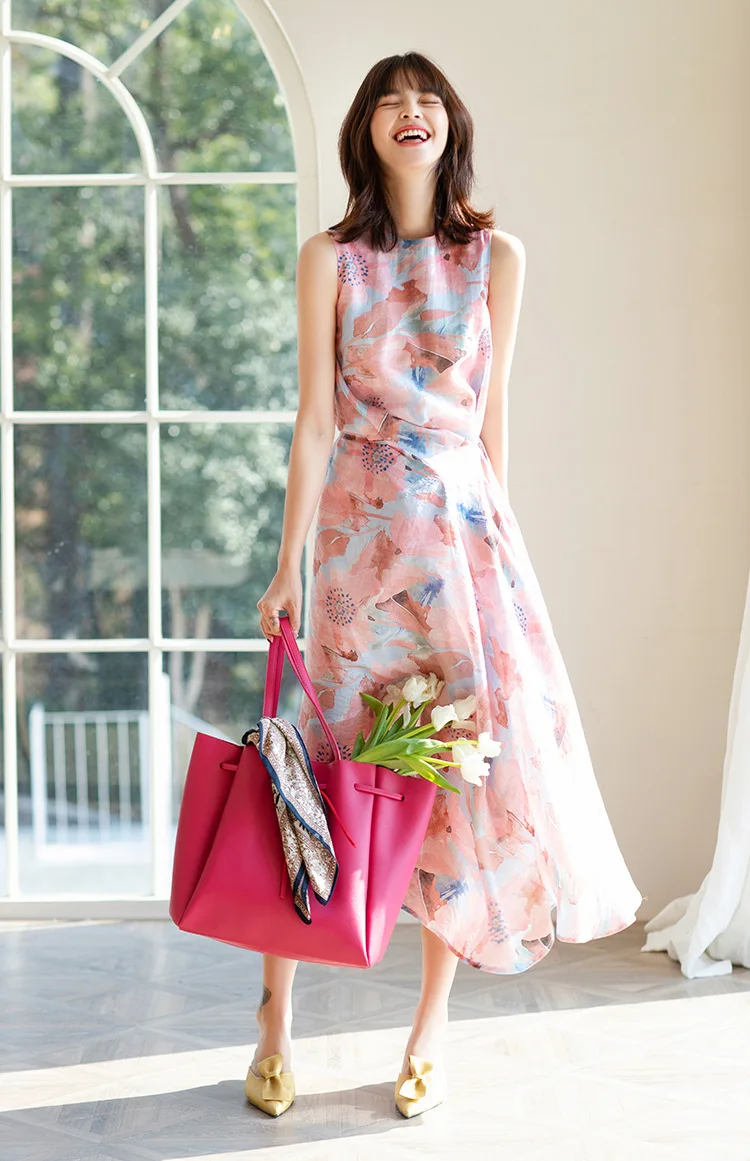 

Платье женское без рукавов, Офисная брендовая одежда, весна-лето