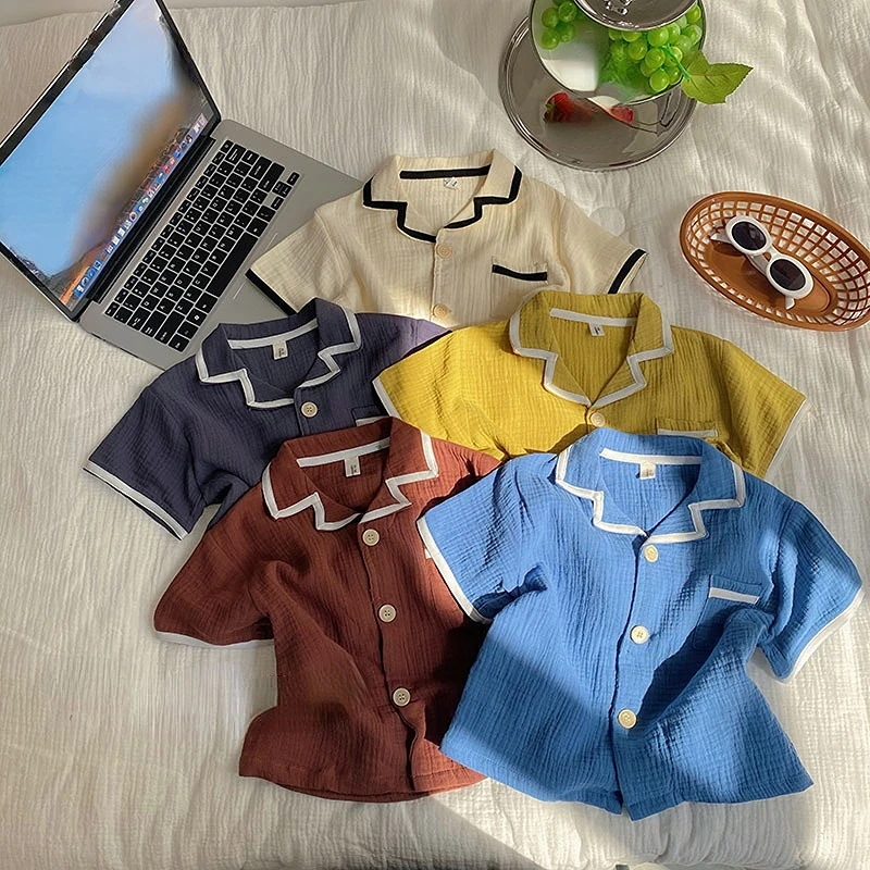 

Summer Children's Sleepwear Boys Set Baby Summer Short Sleeve Girls T-shirt Pants 2pcs Sets Home Wear Toddler Clothes