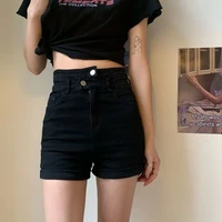 new summer korean version of ins retro design sense high waist denim shorts a line hot pants trend short jeans pants for women