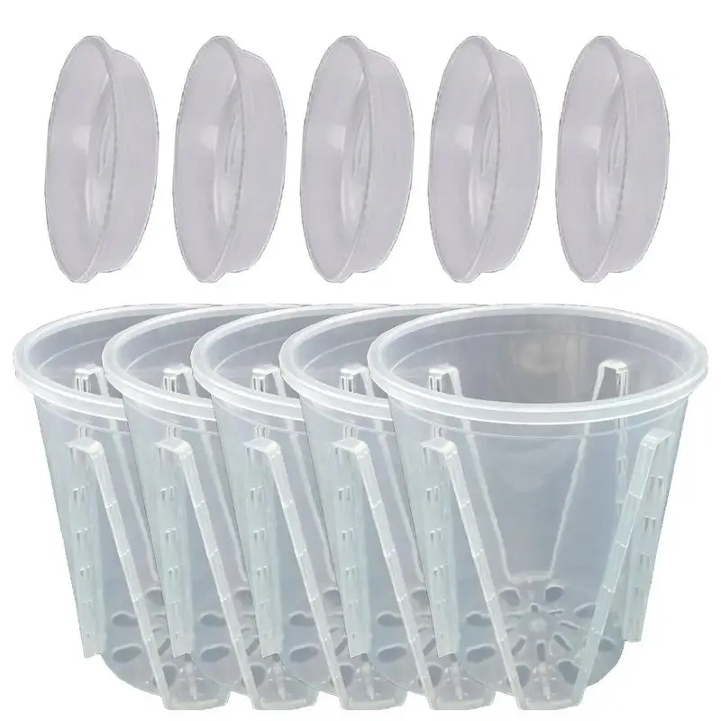 

Garden Transparency Nursery Pots Planting Nutrition Cup Orchid Propagation Container Nutrition Bowl Flowers Pot With Air Holes