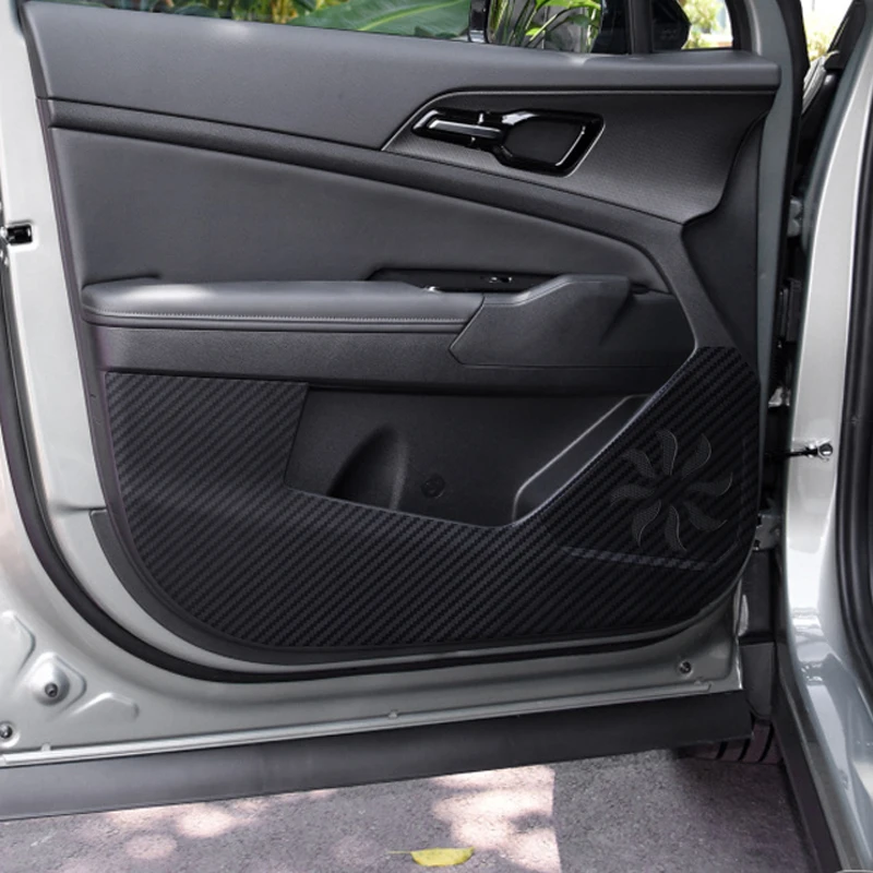 

Car Door Anti Kick Pad Carbon Fiber Leather Texture Anti Dirt Protective Sticker Auto Accessories For KIA Sportage NQ5 2022 2023