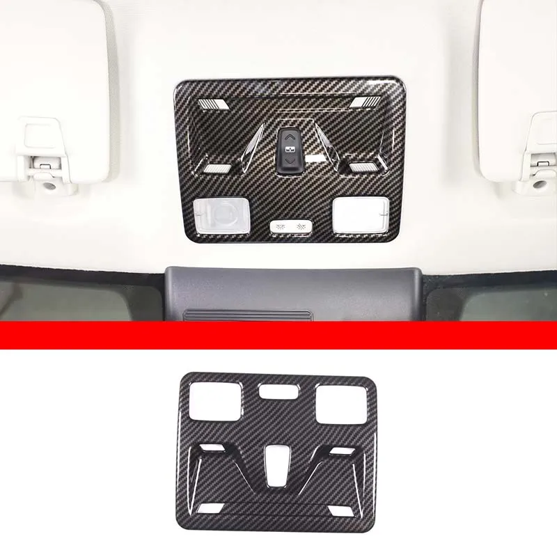 

For 2022 Ford Maverick ABS Carbon Fiber Style Car Styling Front Roof Reading Light Frame Cover Sticker Car Interior Accessories