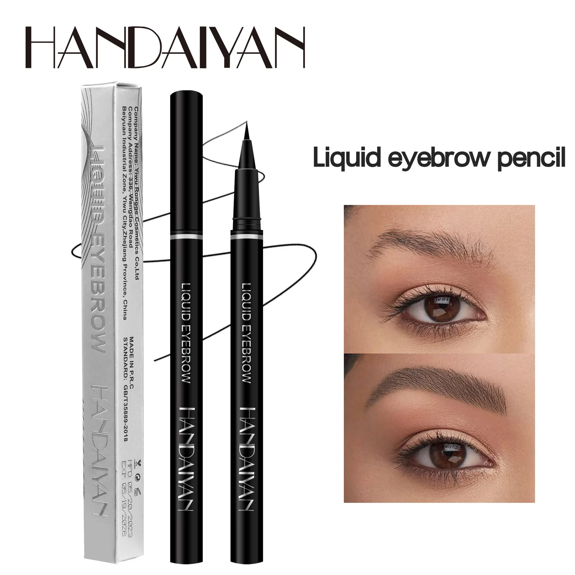 

New Ultra Fine Water Liquid Eyebrow Pencil Eyeliner Waterproof Lasting No Blooming Eyeliner Lying Silkworm Sweat-proof Makeup