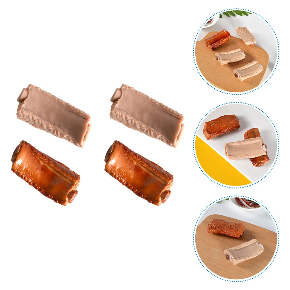 4 шт. украшения имитация ребра модель игрушки искусственная еда реквизит ПВХ