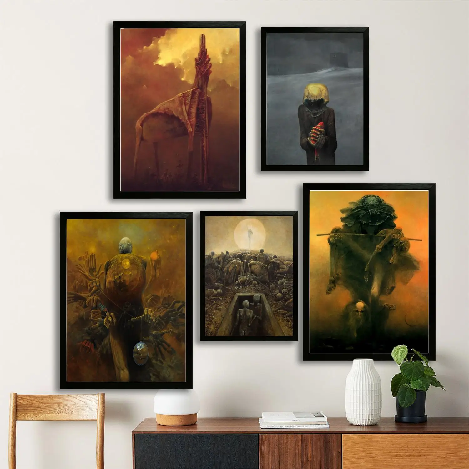 Zdzislaw Beksinski холст художественный постер настенная художественная картина с