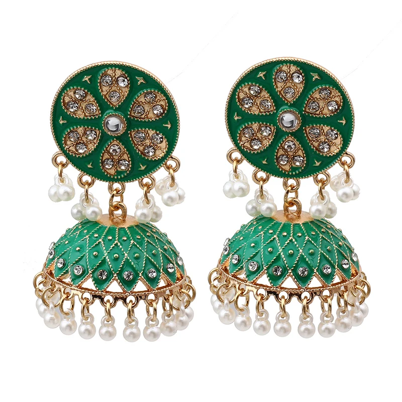 

2022 Ins индийские Jhumki Jhumka цветочные серьги ручной работы из тибетского Таиланда пирсинг серьги винтажные Модные женские ювелирные изделия дл...