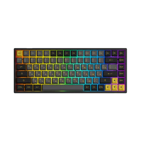 Akko 3084B Plus Черная и золотая механическая игровая клавиатура