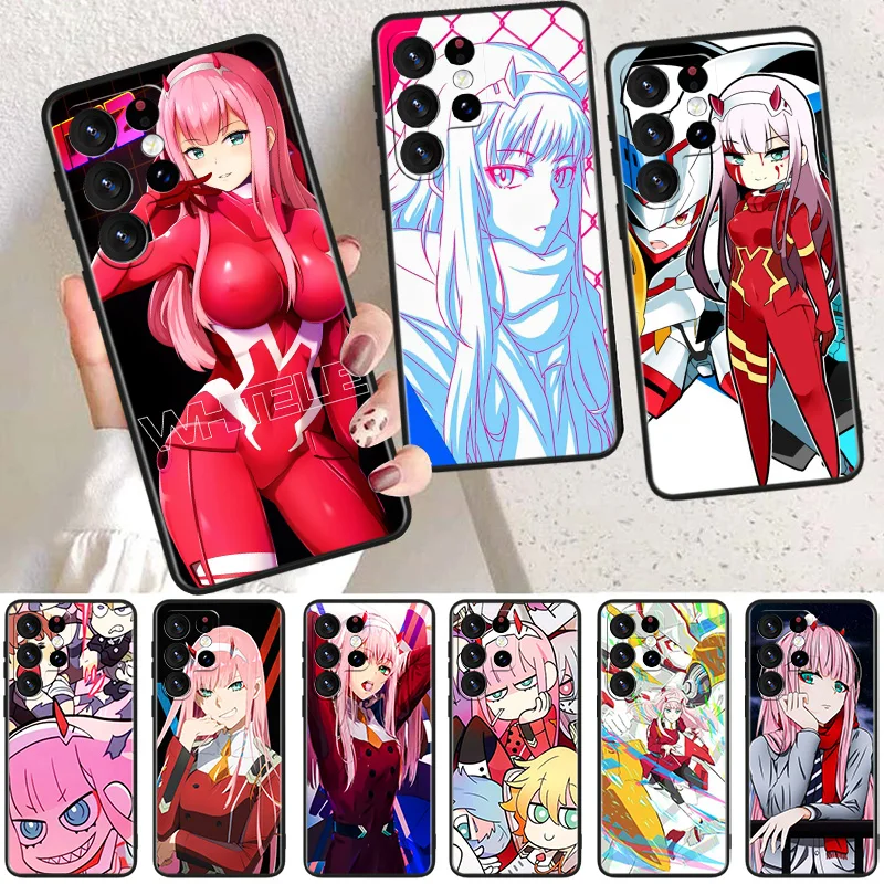

Darling In The FranXX Phone Case For Samsung Galaxy S23 S22 S21 S20 FE Ultra S10e S10 S9 S8 Plus Lite Black Soft Cover