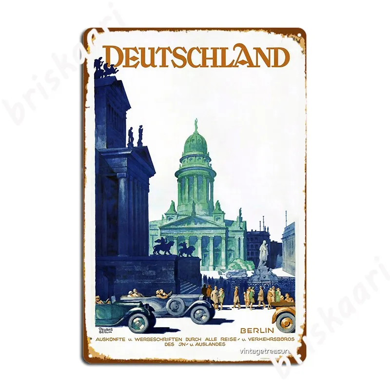 

Берлин, Германия, винтажный Восстановленный металлический знак, украшение, Настенный декор, клубный жестяной знак, Постер, винтажный Декор