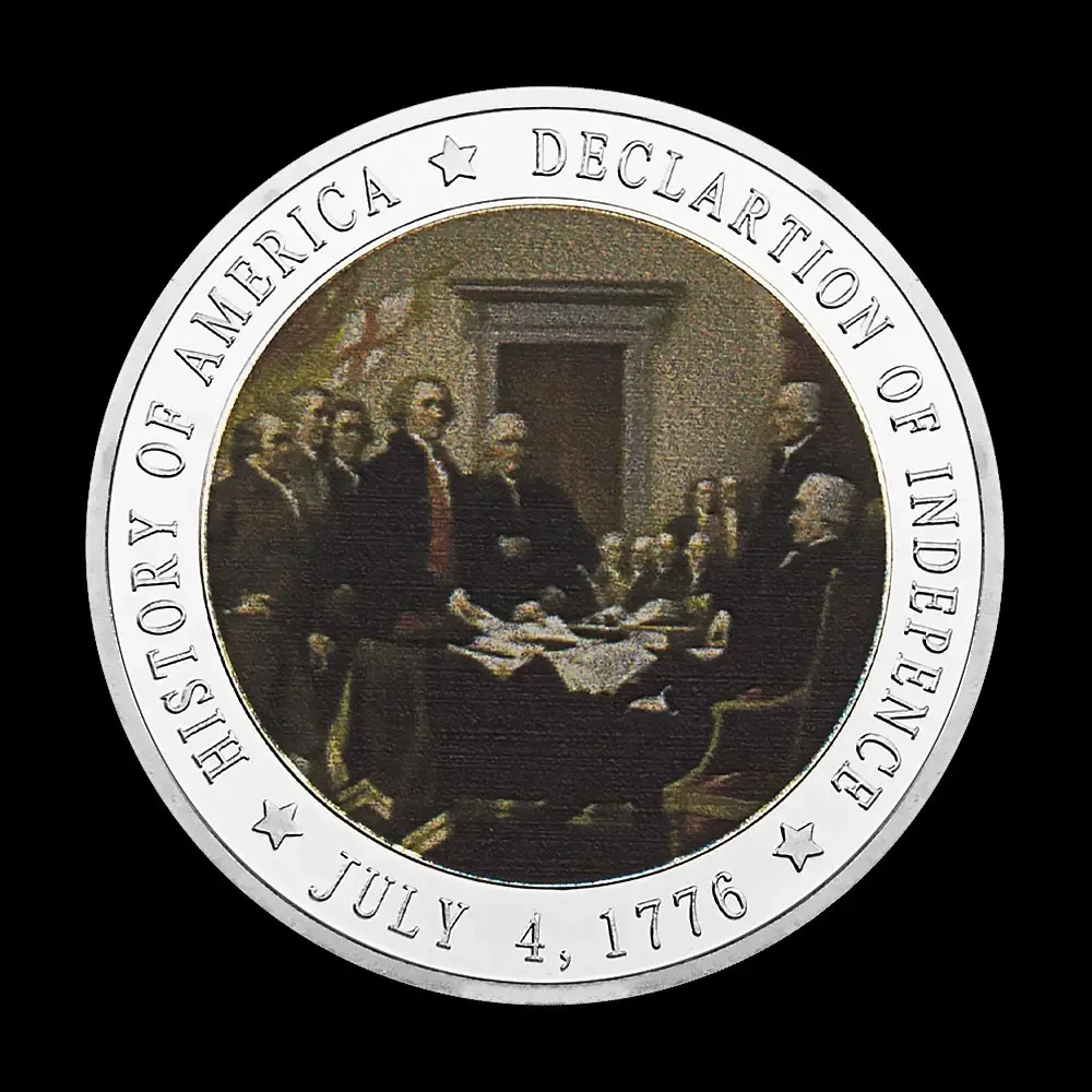 США Приглашение независимости июля 41776 Сувенирная монета Посеребренная история
