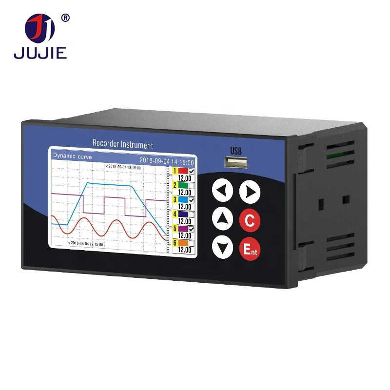 

Multi Channel Chart Recorder Temperature Humidity Pressure Current Voltage RS485 Data Loggers