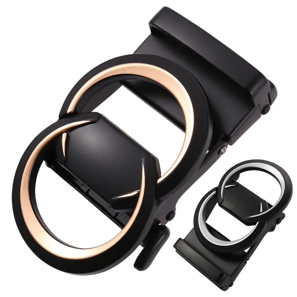 

Holeless Craft DIY Casual Double Ring Hollowed Out End Bar Belt Automatic Buckles Classic Waistband Head 36mm Buckle