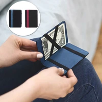 1pc men short fashion thin slots purse scrub pu leather mini small magic wallets credit cash card holder purse