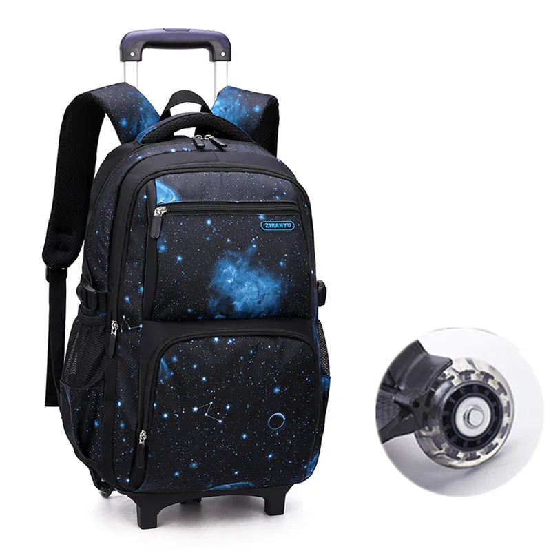 2022 Wheels Travel Rolling Luggage Bag School Trolley Backpack For Boys Kid's Travel backpack On wheels School Kids Backpacks