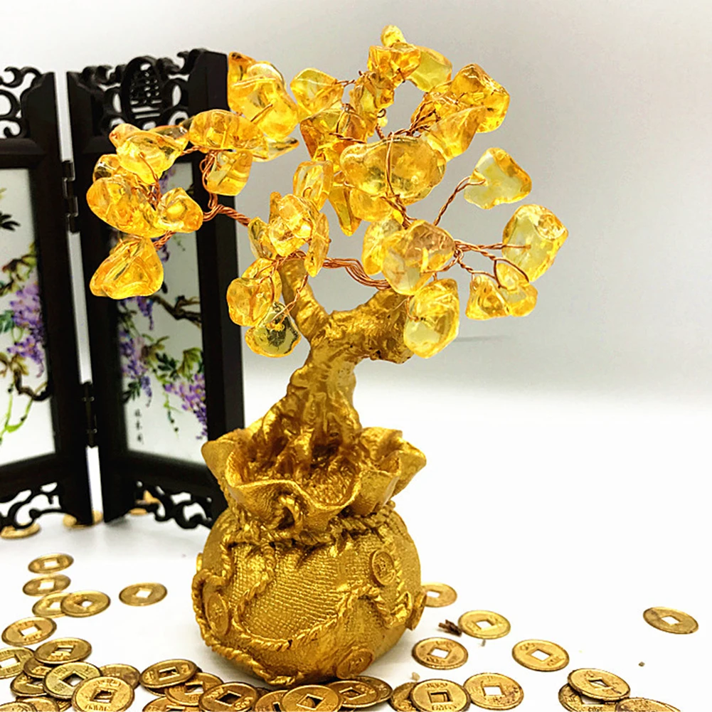 

Очень большой золотой натуральный цитрин, счастливое денежное дерево, наличные, корова, слиток, дерево, украшение, скульптура, деловое ремесло, новый подарок для дома