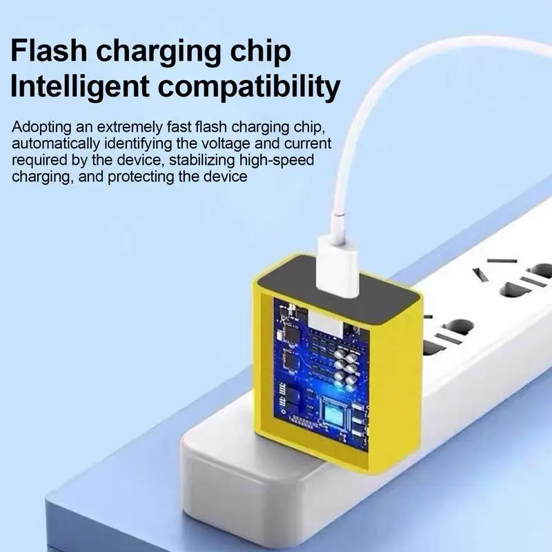 67 W Charger Plug Set Elbow Design Super Fast Wall Charger With Smart Chip And Type C Cable Power Adapter With Folding Plug