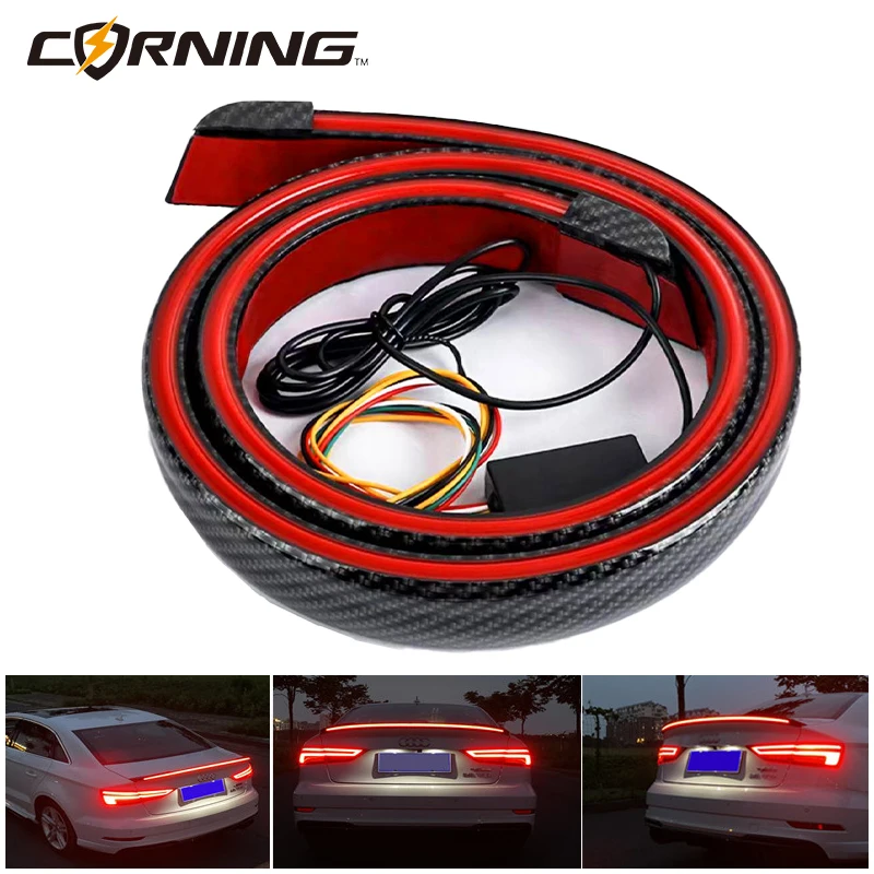 

Автомобильные задние фонари из углеродного волокна, универсальное зеркальное освещение, поворот, высокая Тормозная лампа, стоп-сигнал, автомобильные аксессуары, водонепроницаемость 12 В