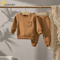 mababy 0 24m warm toddler newborn infant baby boy girl clothes set thicker long sleeve tops pants casual outfits tracksuit