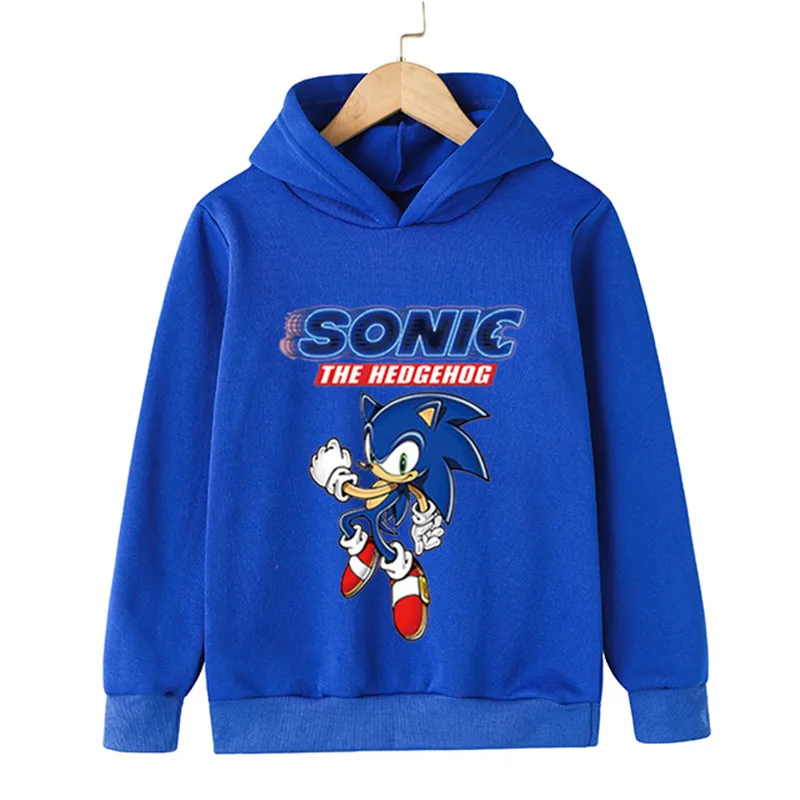 

Kids Super Sonic Hoodies Fashion Boys Girls Long Sleeve Sweatshirt Boys Tops Casual Children Clothes 4-14 Years Street Wear