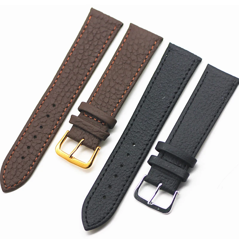 

Fashion Men's and Women's Lychee Pattern Cowhide Strap Soft Leather Replacement Watch Strap Accessories