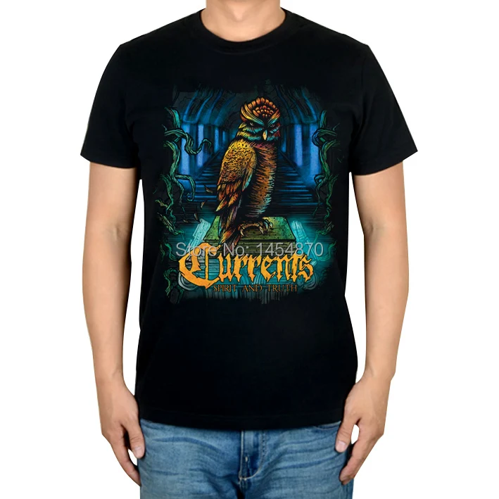 

4 designs Summer style Currents Owl Rock Brand t shirt Cotton Punk fitness Hardrock Gothic Metal black shirts skateboard