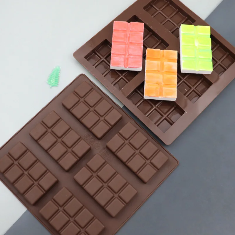 Форма для шоколада с 6 отверстиями толстая форма силиконовая плитка фисташевого