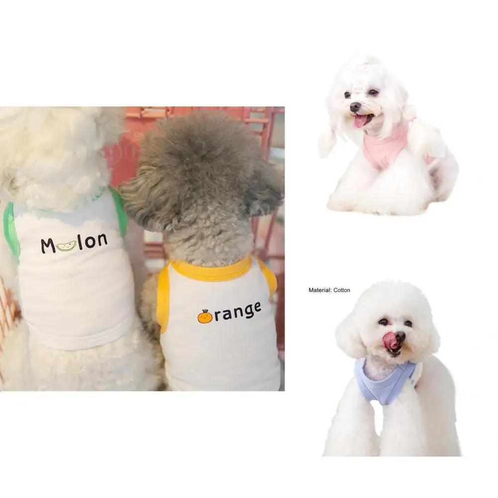 

Attractive Dog T-shirt Charming Sleeveless Letters Printed Dog Tank Pet Tank Top Dog Tank