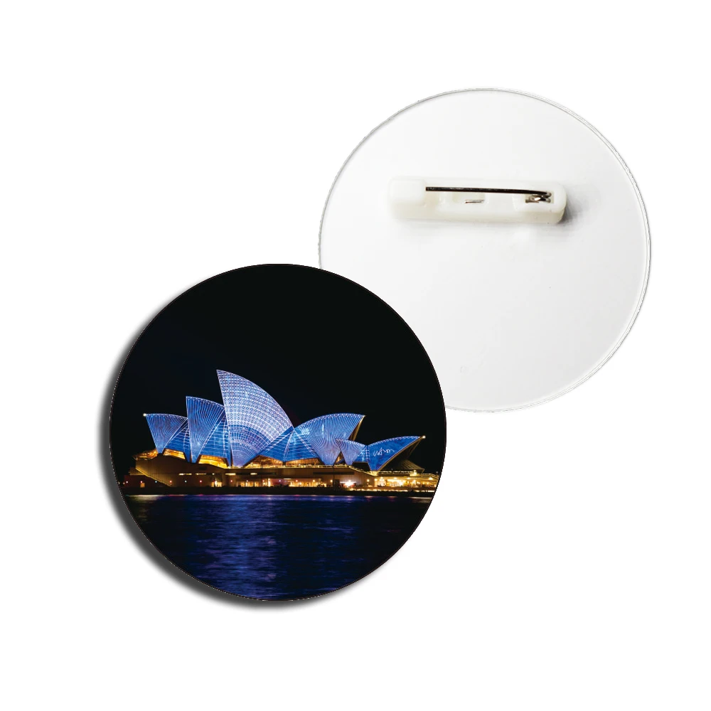 

Australia Sydney Opera House Souvenir 3D Brooch Pin For Clothing Backpack Art Badge Jewelry Gift