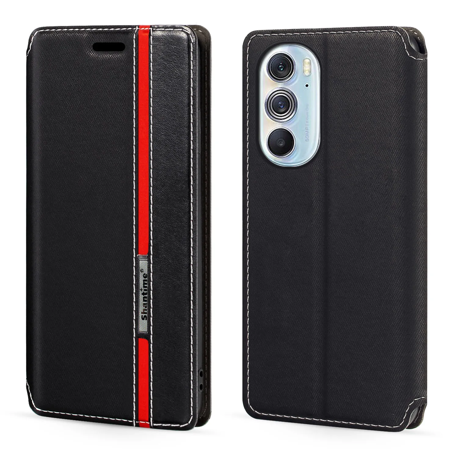 

For Motorola Moto Edge X30 Case Fashion Multicolor Magnetic Closure Flip Case Cover with Card Holder For Motorola Edge+ 5G UW