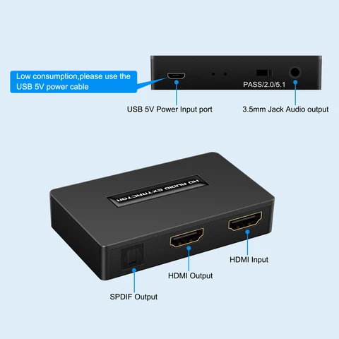 Wiistar HDMI-совместимый аудио экстрактор