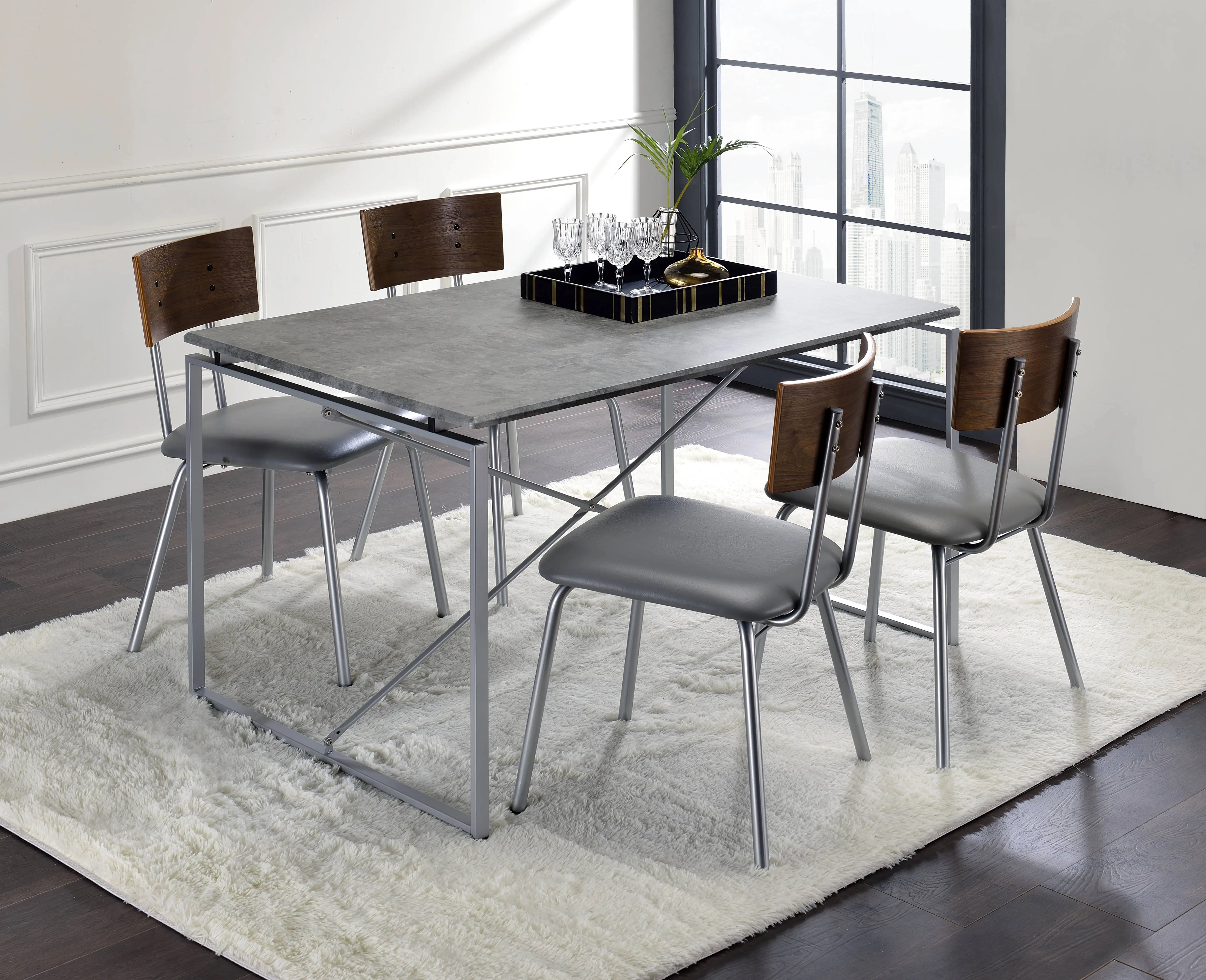 

Dining Table in Gray Dining Table Set Modern Dining Table Wood Table