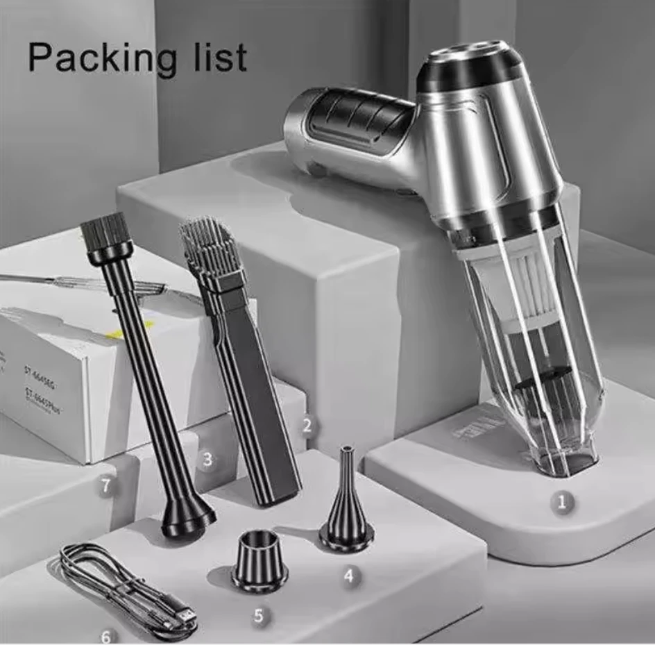 Два версии Многофункциональный 6000PA/10000PA Циклонный автомобильный пылесос 2 в 1