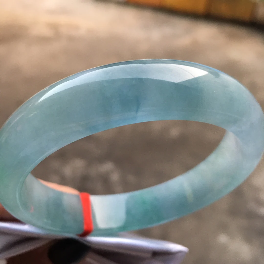 Send Certificate 100% Grade A Jadeite Myanmar Ice Blue Jade Bangle Women Healing Jewelry Burma Certified Jades Bangles Bracelets