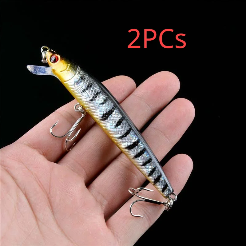 

2PCs Japanese Minnow Fishing Lures Floating Hard Bait95mm 7g Artificial Bait Wobbler Crankbait Carp Perch Pesca Fishing Tackle