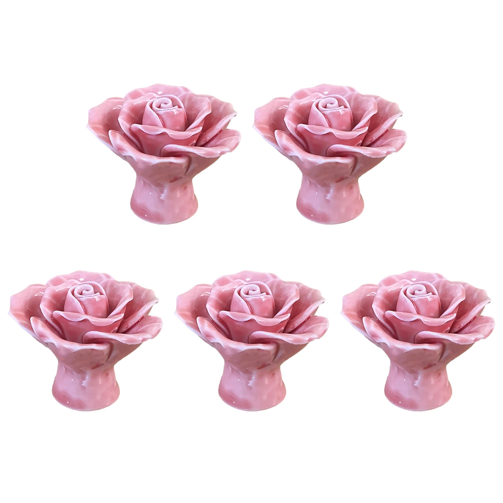 

Single Hole Rose Ceramic Handle Flower Rose Drawer Knobs Height Fashion Furniture Handles Hardware Cabinet Cupboard Pulls