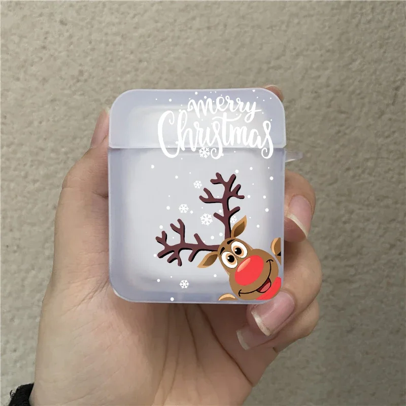 Christmas Reindeer Earphone Case for Airpods 3rd 2 Pro 4th Covers Airpod 3 1 New Year Protective Accessorie Shell Fundas
