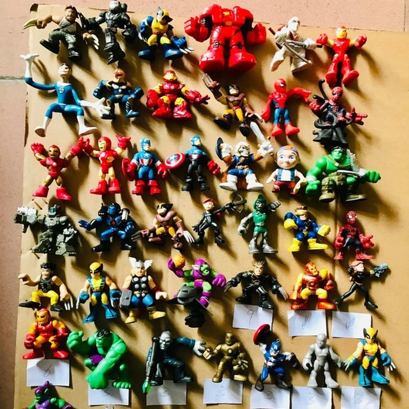 Фигурка из аниме Marvel модель человека-паука Железного человека Халка Росомаха