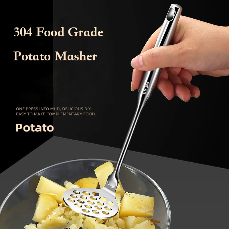 

304 машина из нержавеющей стали для картофельной глины, бытовая ручная детская вспомогательная пищевая дробилка, кухонные инструменты для о...