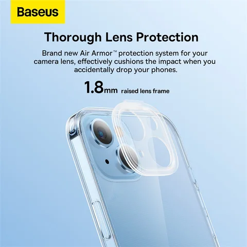 Прозрачный чехол Baseus для телефона iPhone 14 Pro Max Plus 2022 дюйма, зеркальная линза, сменный защитный чехол, Прозрачный чехол для iPhone14