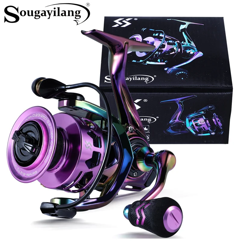 Sougayilang 12 + 1BB красочная спиннинговая катушка с графитовой рамкой Сверхлегкая 6 0: 1